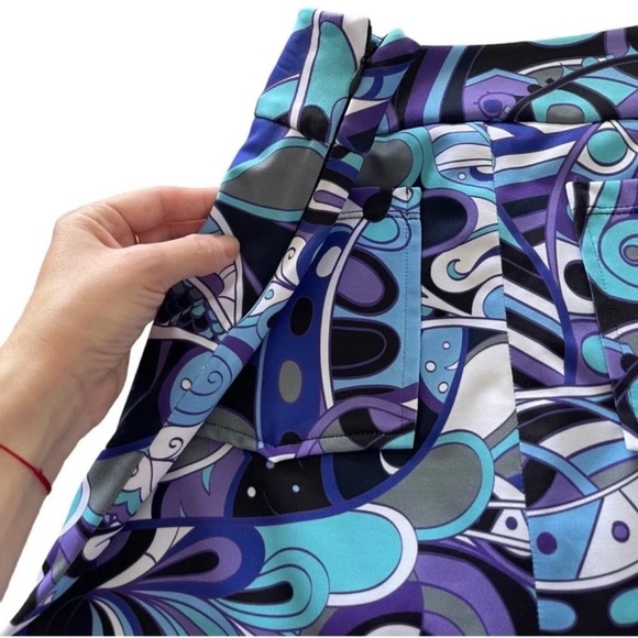 KEVAN HALL SPORT Abstract Mini Skourt Size 2 - Picture 6 of 11